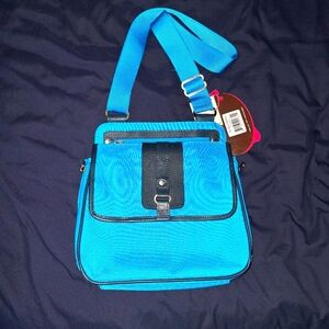 Mosey Life NWT Blue and Orange Crossbody Bag